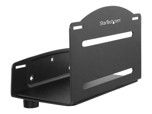 StarTech.com Wall Mount CPU Holder - Adjustable Width 4.8in to 8.3in - Metal - Computer Tower Mounting Bracket for Desktop PC (CPUWALLMNT) - Bracket - for CPU - steel - black - wall-mountable - for P/N: WALLSTS1, WALLSTS2