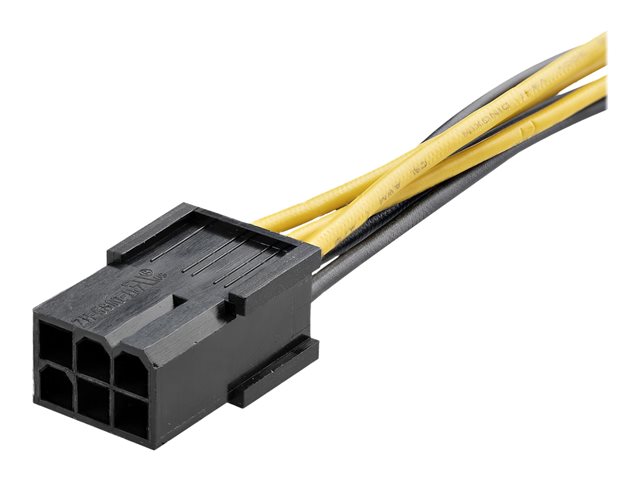 StarTech.com PCI Express 6 pin to 8 pin Power Adapter Cable - Power adapter - 6 pin PCIe power (F) to 8 pin PCIe power (M) - 15.5 cm - yellow - for P/N: ATX2POWER430, ATX2POWER530