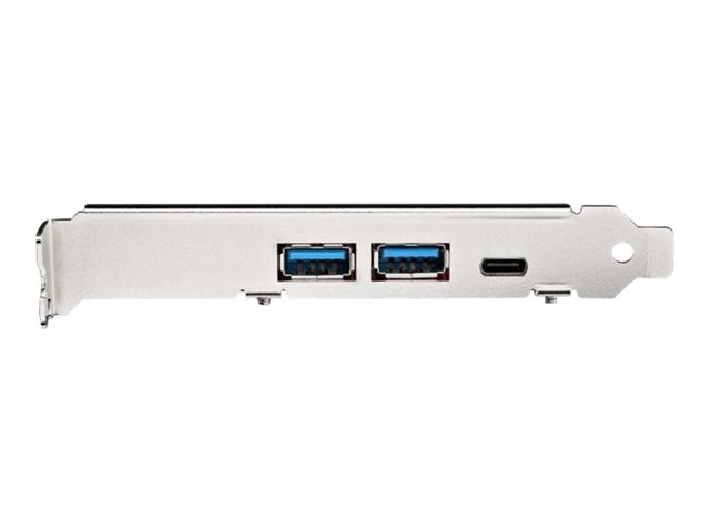 StarTech.com 5-Port USB PCIe Card, 10Gbps USB 3.1 Gen 2 PCIe Card w/ 1x USB-C & 2x USB-A, 1x 2 Port IDC (Internal 5Gbps USB Header Expansion), USB C PCIe Card, PCI Express USB Controller - Windows/macOS/Linux (PEXUSB312A1C1H) - USB adapter - PCIe 3.0 x4 - USB-C 3.1 Gen 2 x 2 + USB-C 3.2 Gen 2 x 1 - red