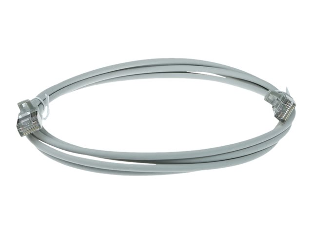 Grijze 2 meter LSZH U/FTP CAT6A datacenter slimline patchkabel snagless met RJ45 connectoren - PolyBag