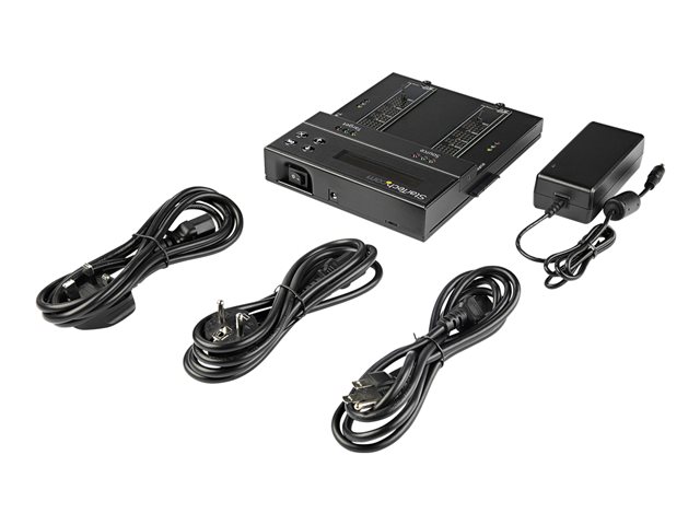 StarTech.com Standalone M.2 SATA & M.2 NVMe Duplicator and Eraser, HDD/SSD Cloner & Wiper for M.2 PCIe AHCI/NVMe, M.2 SATA, 2.5/3.5\" SATA Drives, External Hard Drive Eraser/Duplicator, TAA - Drive Sanitizer/Copier - Solid state / hard drive duplicator/eraser - 4 bays (SATA-600 / PCI Express (NVMe)) - TAA Compliant