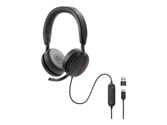 Dell Pro Wired ANC Headset WH5024 - Headset - on-ear - wired - active noise cancelling - USB-C - Certified for Microsoft Teams, Zoom Certified