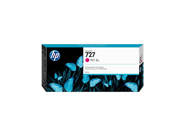 HP 727 - 300 ml - high capacity - magenta - original - DesignJet - ink cartridge - for DesignJet T1500, T1530, T2500, T2530, T920, T930