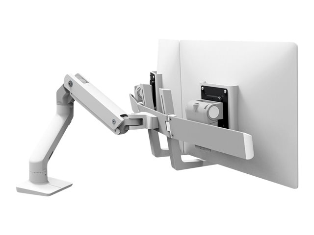 Ergotron HX - Mounting kit (handle, articulating arm, desk clamp mount, grommet mount, 2 pivots, hinge bow, extension) - Constant Force Technology - for 2 LCD displays - white - screen size: up to 32\"