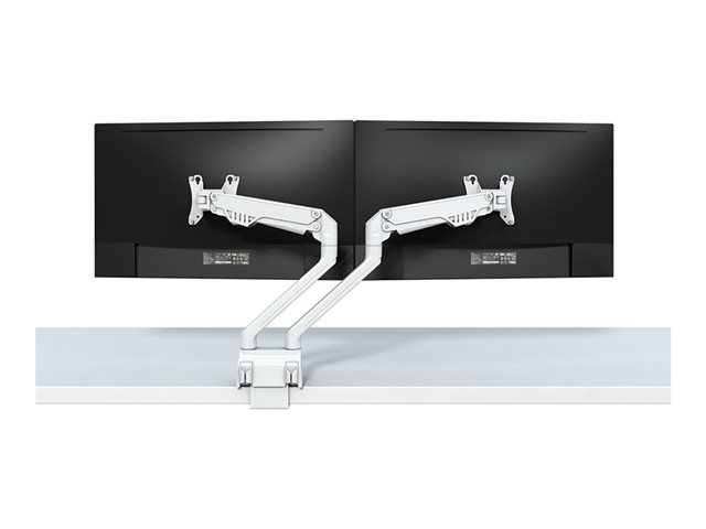 Neomounts FPMA-D750DWHITE2 - Mounting kit (desk mount) - full-motion - for 2 LCD displays - white - screen size: 10\"-32\" - clamp mountable, grommet