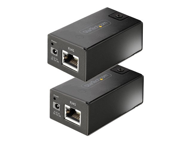 StarTech.com USB 2.0 Extender over Cat5e/Cat6 Cable (RJ45), 492ft/150m USB Over Ethernet Extender/Adapter Kit - Externally Powered USB Extender, USB to Ethernet Converter, 480 Mbps, Rugged Metal Housing (C15012-USB-EXTENDER) - USB extender - USB 2.0