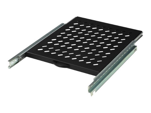 1U EXTENDIBLE SHELF FOR 800 MM DEPTH RACKS 40X484X568 MM UP TO 25 KG BLACK (RAL 9005)