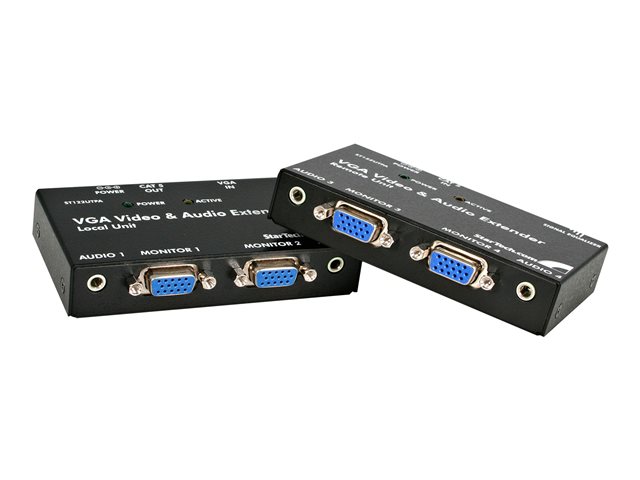 StarTech.com VGA Video Extender over Cat 5 with Audio - Monitor/audio extender - over CAT 5 - up to 150 m