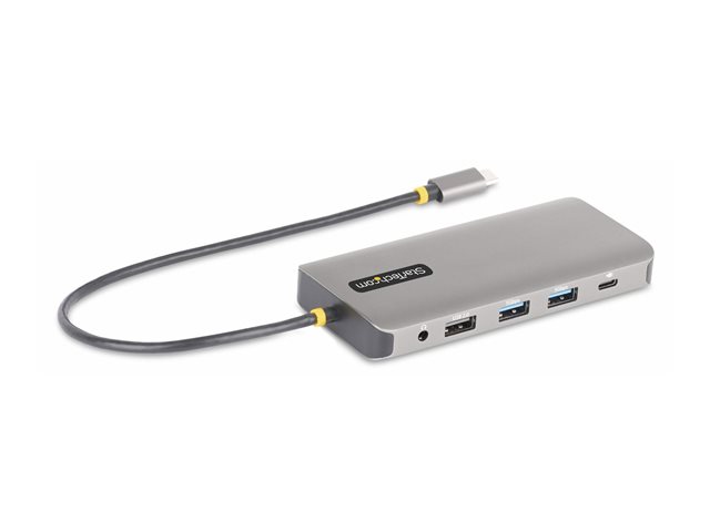 StarTech.com USB-C Triple-Monitor Multiport Adapter, HDMI/DP/Card Reader - Docking station - USB-C 3.2 Gen 1 / Thunderbolt 3 / Thunderbolt 4 - HDMI, 2 x DP - 1GbE
