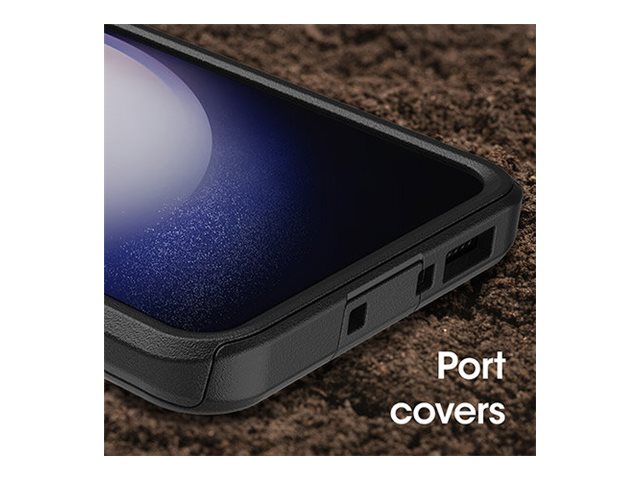 OtterBox Commuter Series - Back cover for mobile phone - antimicrobial - polycarbonate, synthetic rubber - black - for Samsung Galaxy S23