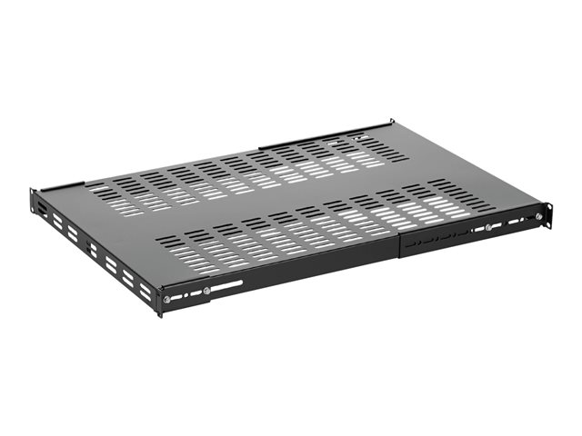 StarTech.com Server Rack Shelf - 1U - Adjustable Mount Depth - Heavy Duty - Rack shelf - black - 1U - 19\" - for P/N: RK1233BKM, RK2433BKM, RK2537BKM, RK3236BKF, RK4236BKB, RK4242BK24, RK4242BK30