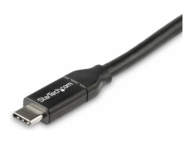 StarTech.com USB C to USB C Cable - 1.5 ft / 0.5m - 5A PD - White - USB 2.0 - USB-IF Certified - USB Type C Cable - USB C Charging Cable (USB2C5C50CM) - USB cable - 24 pin USB-C (M) to 24 pin USB-C (M) - Thunderbolt 3 / USB 2.0 - 5 A - 50 cm - black