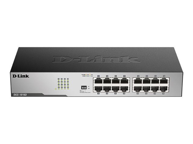 D-Link DGS 1016D - Switch - 16 x 10/100/1000 - desktop