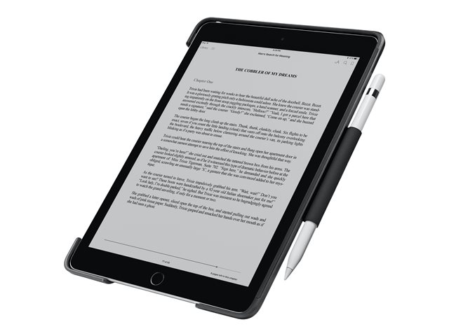 Logitech Slim Combo - Keyboard and folio case - backlit - Bluetooth - French - black keyboard, black case - for Apple 9.7-inch iPad (5th generation, 6th generation)