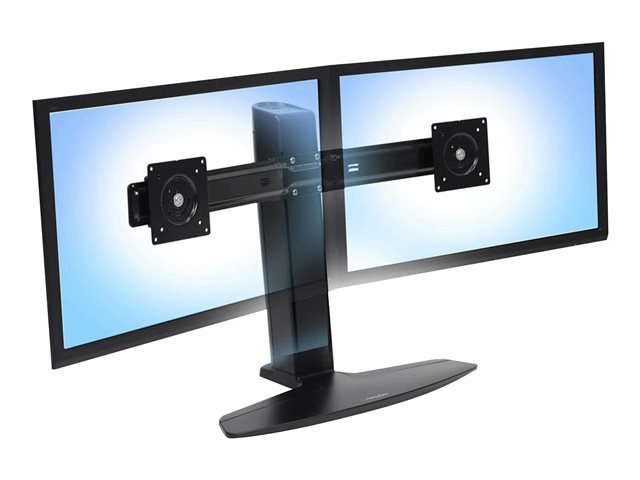 Ergotron Neo-Flex - Stand - for 2 LCD displays - black - screen size: up to 24\" - desktop