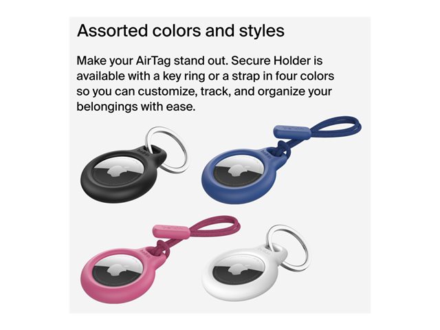 Belkin Secure Holder with Keyring for AirTag - White