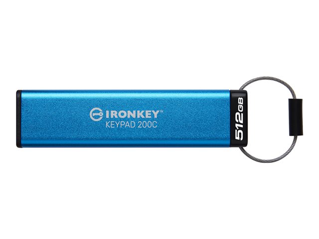 Kingston IronKey Keypad 200C - USB flash drive - encrypted - FIPS 140-3 Level 3 - 512 GB - USB 3.2 Gen 1