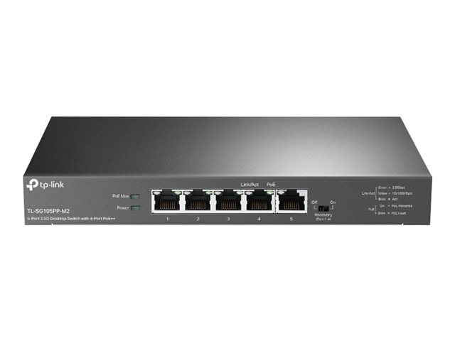 TP-Link TL-SG105PP-M2 V1.6 - Switch - unmanaged - 5 x 10/100/1000/2.5G (PoE++) - desktop - PoE++ (123 W)