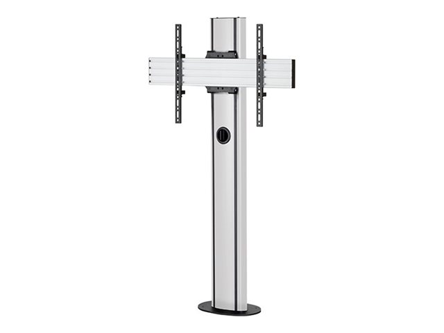 B-TECH BT8703 - Stand - for flat panel - premium - lockable - steel base - black and silver - screen size: 39\"-75\" - mounting interface: up to 672 x 400 mm - floor mountable