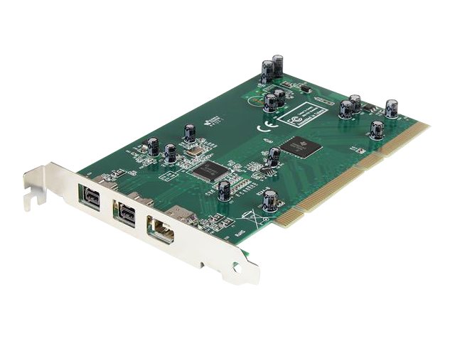StarTech.com 3 Port 2b 1a PCI 1394b High-quality FireWire Adapter Card (PCI1394B_3) - FireWire adapter - PCI 64 - Firewire, FireWire 800 - 3 ports