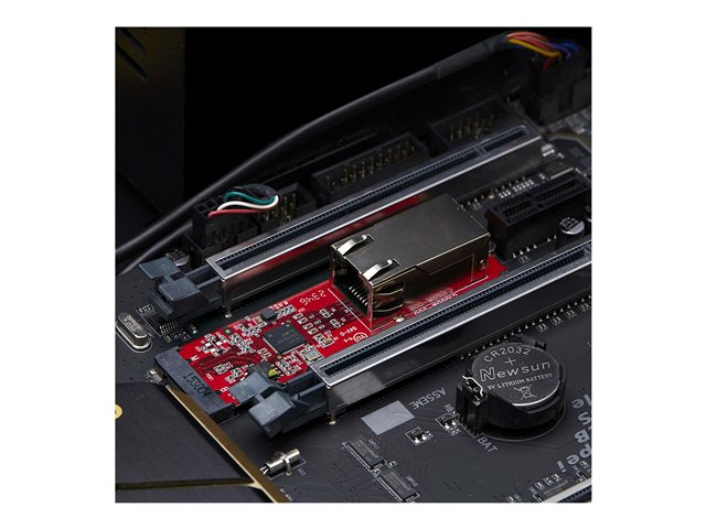 StarTech.com 1-Port 2.5GbE M.2 Network Card, Multi-Gigabit Speeds (2.5G/1G/100M/10M) - NBASE-T (802.3bz), PCIe Ethernet M.2 2280, B/M Key - NIC for SFFs/Desktop PCs, Includes 2ft Cat6 adapter, Full/Low Brackets (MR12GI-NETWORK-CARD) - Network adapter