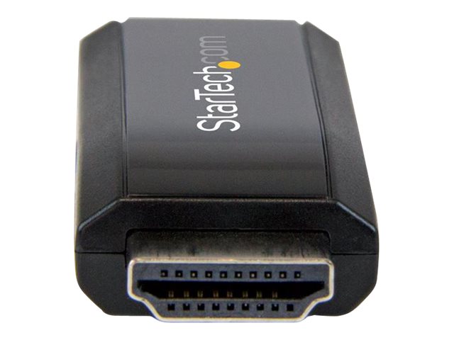 StarTech.com HDMI to VGA Adapter - Aux Audio Output - Compact - 1920x1200 - HDMI to VGA (HD2VGAMICRA) - Video converter - HDMI - VGA - black
