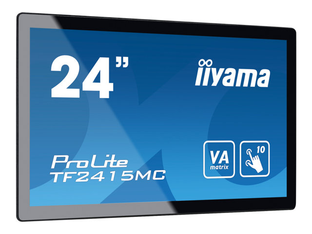 iiyama ProLite TF2415MC-B2 - LED monitor - 23.8\" - open frame - touchscreen - 1920 x 1080 Full HD (1080p) @ 60 Hz - VA - 350 cd/m² - 3000:1 - 16 ms - HDMI, VGA, DisplayPort - black