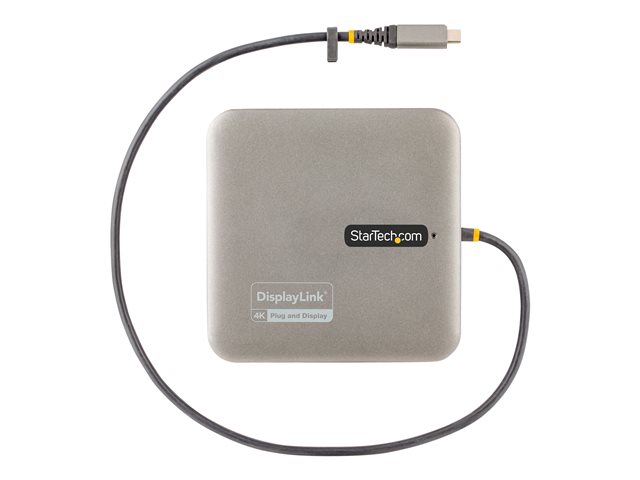 StarTech.com Universal USB C multiport adapter - Apple M1/M2 Dual Display compatible - DisplayLink Cert Dual 4K 60Hz HDMI 2.0b - 1xA/1xC USB 3.2 10Gbps hub | 100W PD charging - Type-C Mini docking station - Power adapter/bus powered - Win/Chrome/macOS - Docking station - USB-C / USB4 / Thunderbolt 3 / Thunderbolt 4 - 2 x HDMI - 1GbE