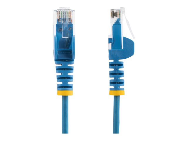 StarTech.com 2m Slim LSZH CAT6 Ethernet Cable, 10 Gigabit Snagless RJ45 100W PoE Patch Cord, CAT 6 10GbE UTP Network Cable w/Strain Relief, Blue, Fluke Tested/ETL, Low Smoke Zero Halogen - Category 6 - 28AWG (N6PAT200CMBLS) - Patch cable - RJ-45 (M) to RJ-45 (M) - 2 m - CAT 6 - snagless - blue
