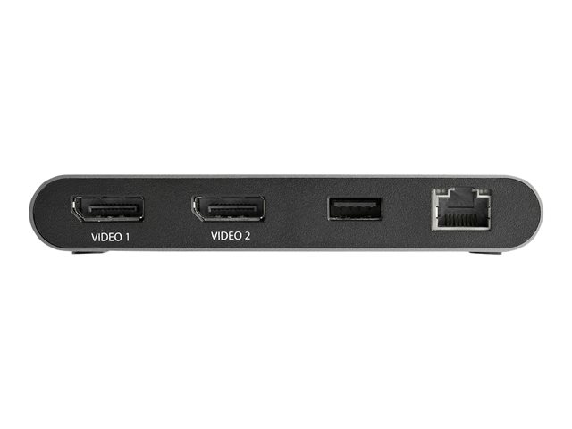StarTech.com Thunderbolt 3 Mini Dock - Portable Dual Monitor w/ DP 4K 60Hz - 2X USB-A Hub (3.2/2.0), GbE - 28cm Cable - TB3 Multiport Adapter - Mac/Windows- Upgraded Version of TB3DKM2DP (TB3DKMDPL) - Docking station - Thunderbolt 3 - 2 x DP - 1GbE