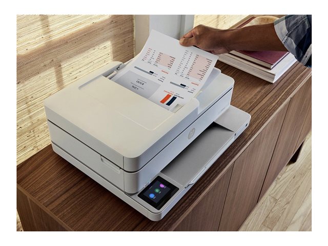 HP ENVY 6530e All-in-One - Multifunction printer - colour - ink-jet - 216 x 297 mm (original) - A4/Letter (media) - up to 8 ppm (copying) - up to 10 ppm (printing) - 100 sheets - Wi-Fi(ac), USB 2.0 - white