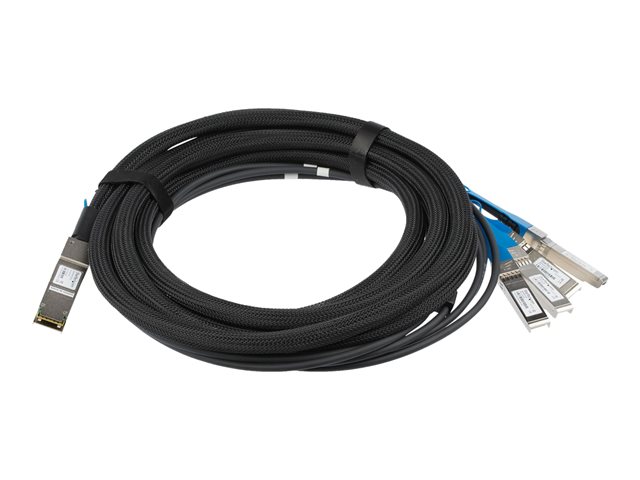 StarTech.com Cisco QSFP-4SFP10G-CU5MCompatible 5m 40G QSFP+ to 4x SFP+ Direct Attach Breakout Cable Twinax, 40GbE QSFP+ Copper DAC 40 Gbps Low Power Passive Transceiver DAC, 40GE Cable - Lifetime Warranty (QSFP4SFP10C5) - Direct attach cable - QSFP+ to SFP+ - 5 m - twinaxial - SFF-8431/SFF-8432/SFF-8436 - passive - black