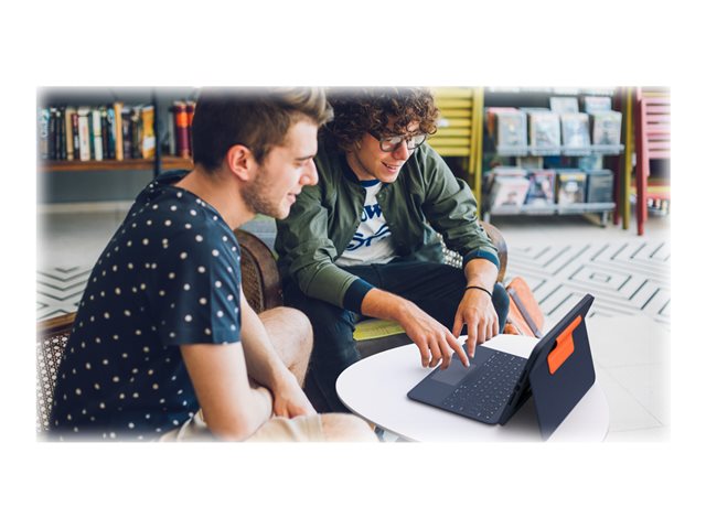 Logitech Rugged Combo 3 Touch for Education - Keyboard and folio case - with trackpad - Apple Smart connector - QWERTY - UK - academic - for Apple 10.2-inch iPad (7th generation, 8th generation, 9th generation)
