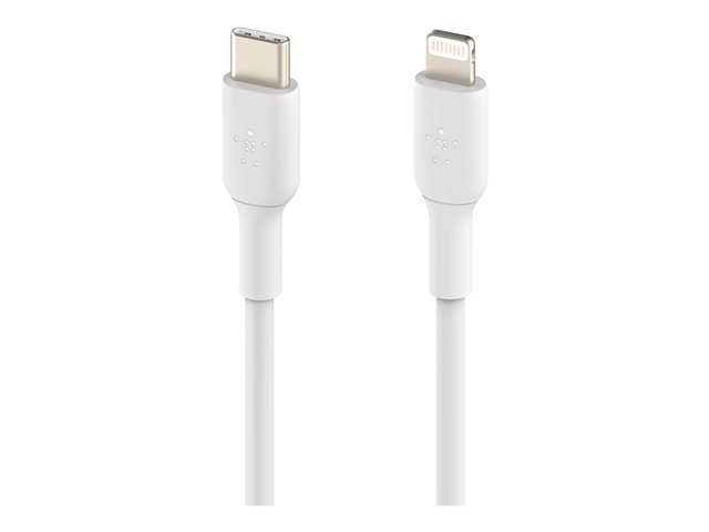 Belkin BoostCharge - Lightning cable - 24 pin USB-C male to Lightning male - 2 m - white - USB Power Delivery (18W)