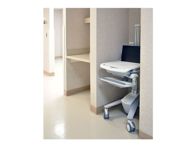 Ergotron StyleView sv40 - Cart - Constant Force Technology - for notebook / PC equipment - light duty - lockable - medical - aluminium, zinc-plated steel, high-grade plastic - grey, white, polished aluminium - screen size: up to 17.3\"