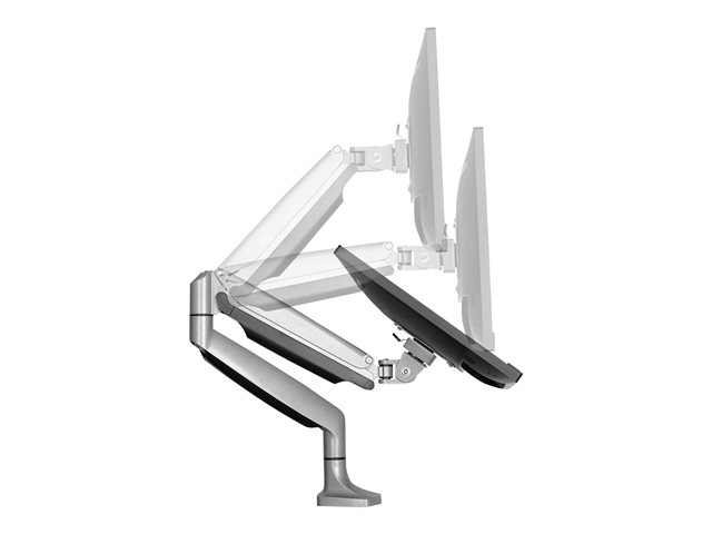 StarTech.com Desk Mount Monitor Arm, Heavy Duty Ergonomic VESA Monitor Arm, Single Display up to 9kg, Full Motion, Height Adjustable, Articulating, Aluminum, C-Clamp/Grommet, Silver - Small Footprint Design - Mounting kit - adjustable arm - for LCD display - heavy duty aluminium - silver - screen size: 12\"-34\" - desk-mountable - for P/N: ACCSMNT, MONPROTECT