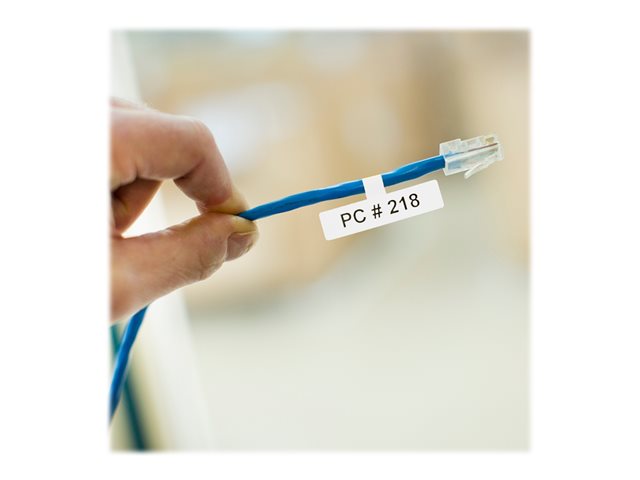 Brother FLe 2511 - Polyester - black on white - 21 x 45 mm 72 label(s) (1 roll(s) x 72) die cut labels - for Brother PT-P950NW, P-Touch PT-D800W, PT-P900W, PT-P950NW