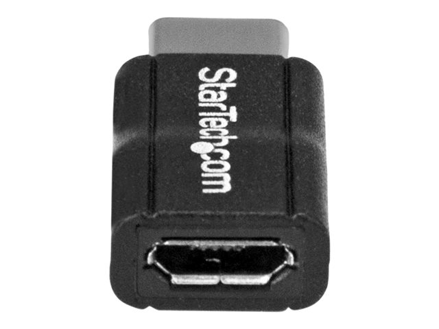 StarTech.com USB C to USB Micro B - USB Type C to USB M / F - USB 2.0 - USB C Connector - USB-C to USB Micro B Adapter (USB2CUBADP) - USB adapter - 24 pin USB-C (M) to Micro-USB Type B (F) - USB 2.0 - black