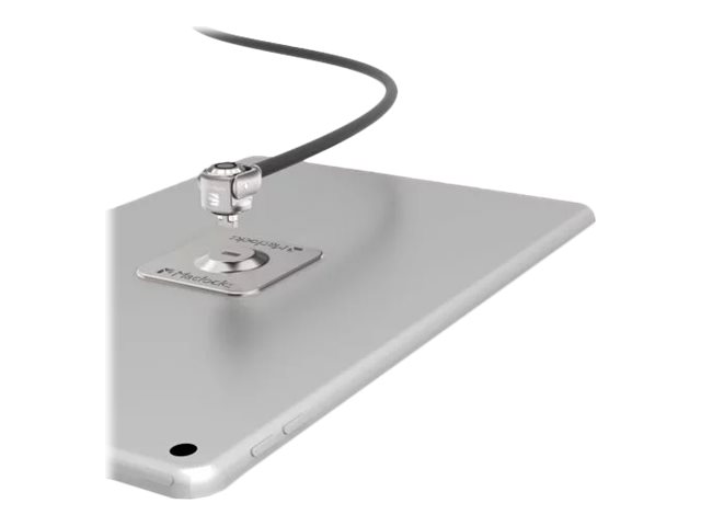 Compulocks Universal Tablet Lock with Keyed Cable Lock - Security plate - adhesive - white