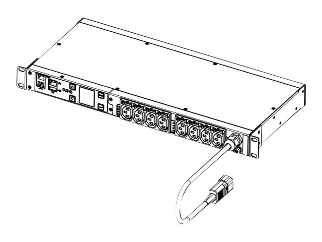 Eaton ePDU G3 Metered Input - Power distribution unit (rack-mountable) - AC 230 V - 1-phase - Ethernet 10/100, RS-232 - input: IEC 60320 C14 - output connectors: 8 (power IEC 60320 C13) - 1U - 3 m cord