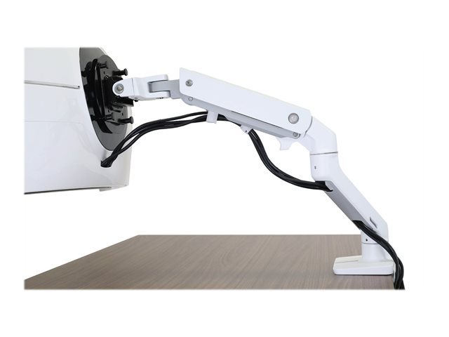 Ergotron HX - Mounting kit (articulating arm, desk clamp mount, extender arm, grommet mount, HD pivot) - Constant Force Technology - for LCD display/ curved LCD display - white - screen size: up to 49\"