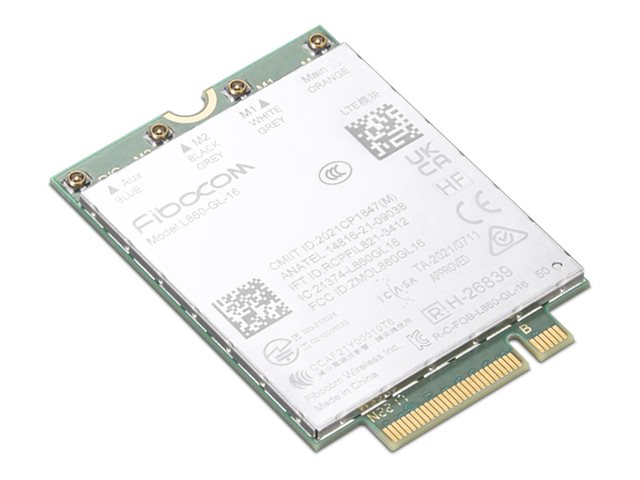 Fibocom L860-GL-16 - Wireless cellular modem - 4G LTE - M.2 Card - 1 Gbps - for ThinkPad X1 Yoga Gen 8 21HQ, 21HR