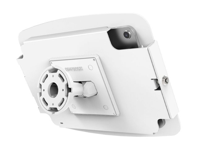 Compulocks iPad 10th-11th (A16) Gen Space Enclosure Bow Tilting Wall Mount White - Mounting kit (enclosure, tilt wall mount) - exposed front/back camera and sensors - for tablet - lockable - aluminium - white - screen size: 10.9\" - for Apple 10.9-inch iPad Wi-Fi, Wi-Fi + Cellular