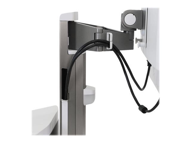 Ergotron CareFit Pro - Cart - Electric Lift - for LCD display / PC equipment - lockable - medical - white, warm grey - screen size: up to 27\" - 320 Wh - lithium iron phosphate - TAA Compliant