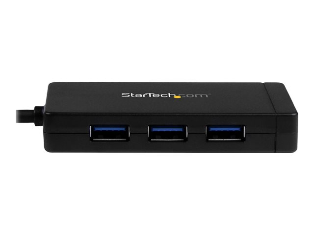 StarTech.com 3 Port USB C Hub with Ethernet - USB-C to 3x USB-A w/ Power Adapter & Gigabit Ethernet - Thunderbolt 3 Compatible - USB C Network Adapter (HB30C3A1GE) - Hub - 3 x SuperSpeed USB 3.0 + 1 x 10/100/1000 - desktop