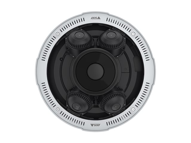 AXIS P37 Series P3737-PLE - Network panoramic camera - multi-sensor - dome - outdoor - tamper-resistant / weatherproof - colour (Day&Night) - 4 x 5 MP - 2592 x 1944 - fixed iris - vari-focal - audio - GbE - H.264B, H.264M, H.264H, H.265, MJPEG, MPEG-4 Part 10, AVC, MPEG-H Part 2, HEVC - PoE Plus Class 4 - TAA Compliant