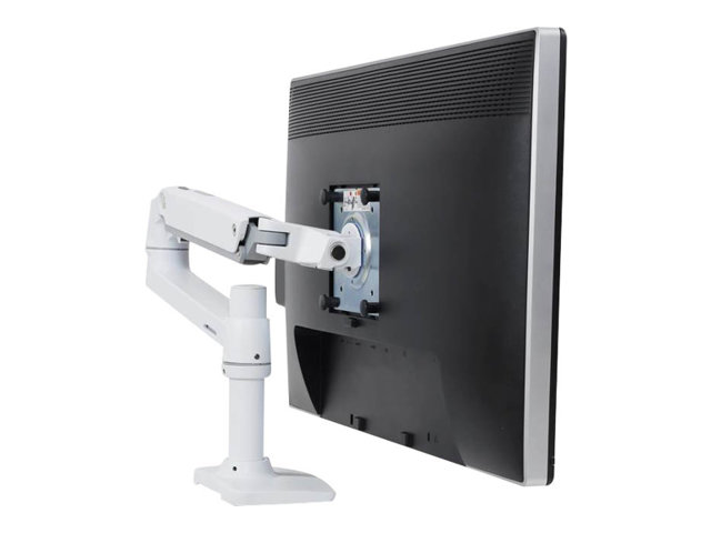 Ergotron LX - Mounting kit (articulating arm, desk clamp mount, pole, extension bracket) - for LCD display - aluminium, steel - white - screen size: up to 34\" - desktop