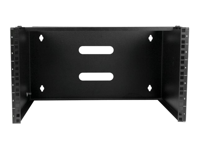 StarTech.com Wall Mount Patch Panel Bracket - 6U - 14in Deep (WALLMOUNT6) - Cabinet - wall mountable - black - 6U - 19\"