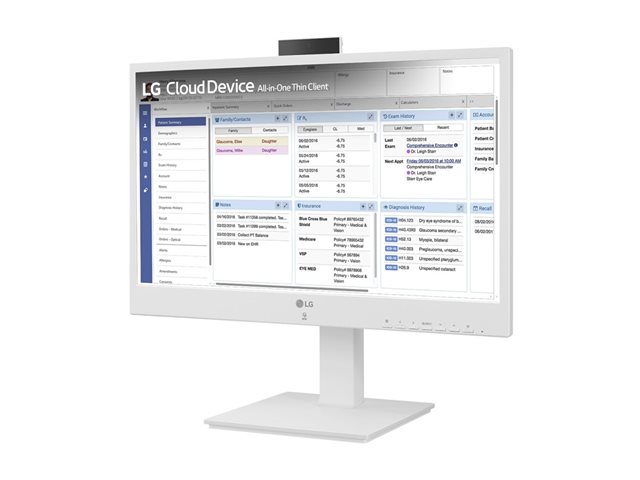 LG 24CR671N-2P - Thin client - all-in-one 1 x Pentium Silver N6005 / up to 3.3 GHz - RAM 8 GB - SSD 256 GB - NVMe - UHD Graphics - Gigabit Ethernet, IEEE 802.11ax (Wi-Fi 6) - no OS - monitor: LED 23.8\" 1920 x 1080 (Full HD) @ 60 Hz
