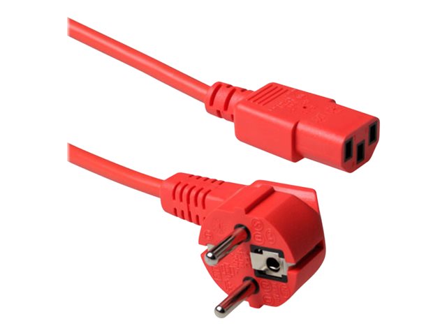 PWRCORD CEE7/7 ANG-C13 RD 5.0M. 1 stk